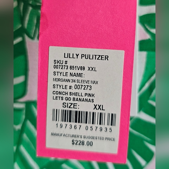 Lilly Pulitzer Conch Shell Pink and Green Maxi Dress - Picture 4 of 5